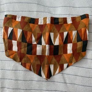 100% Linen Carolina K Geometric Patterned Bandana Crop Top
